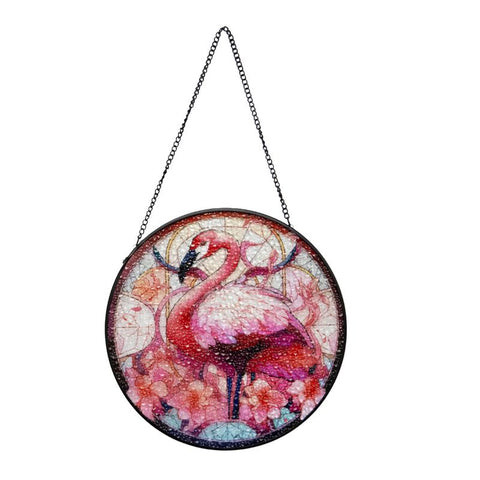 Flamingo Stained Glass Sun Catcher