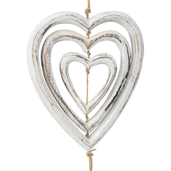 Handcrafted 3 Heart Hanging Mobile