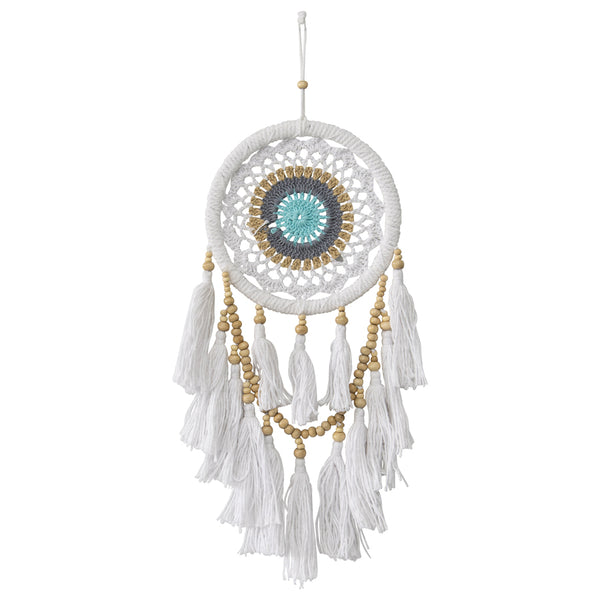 Handcrafted Boho Dream Catcher with Layered Tassels & Beads