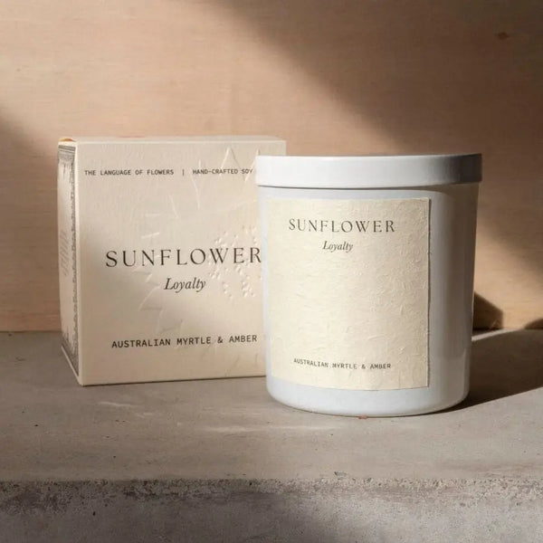 Sunflower Candle | Australian Myrtle + Amber