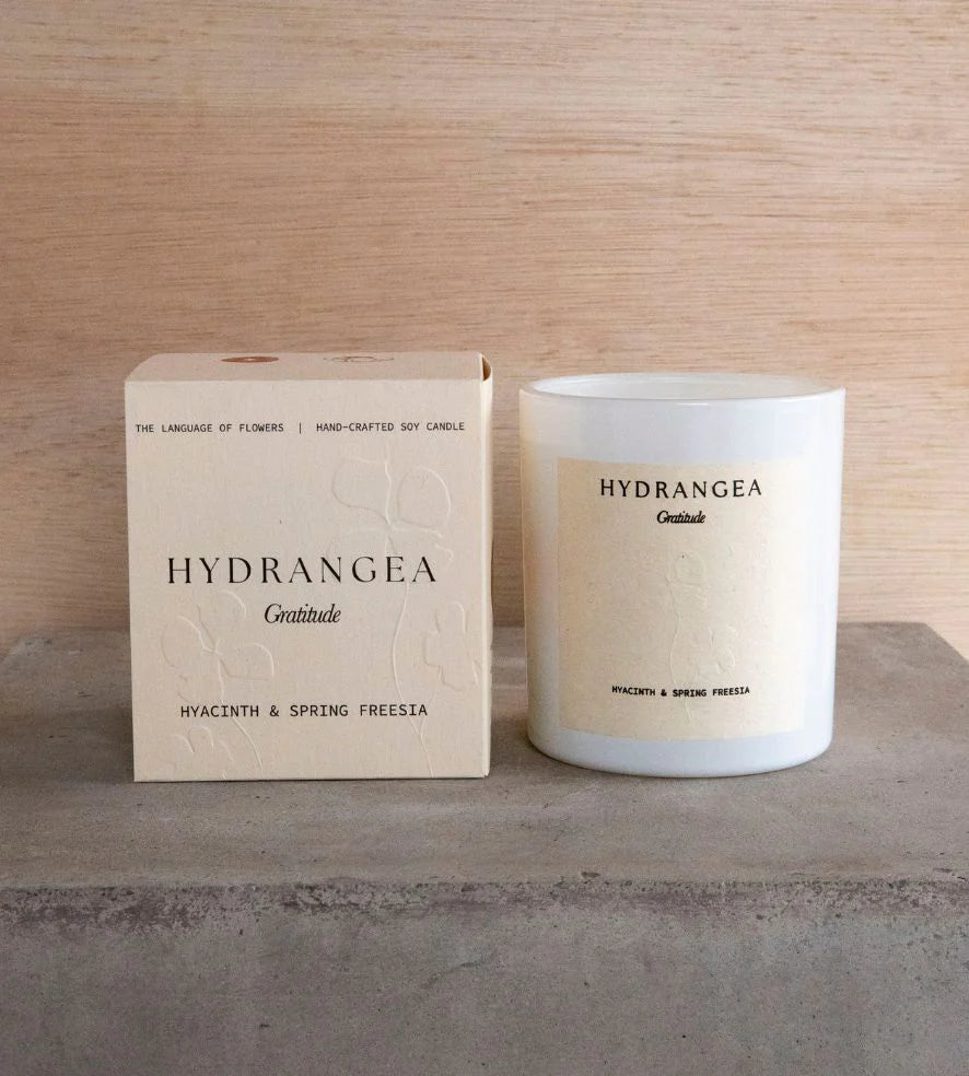 Hydrangea Candle | Hyacinth + Spring Freesia