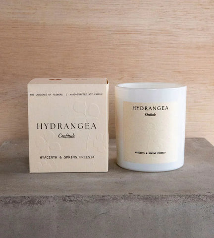Hydrangea Candle | Hyacinth + Spring Freesia