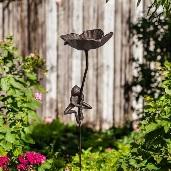 Frog Stake Birdfeeder