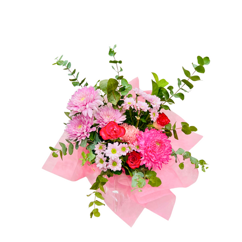 Pink Rose and Chrysanthemum Box Arrangment