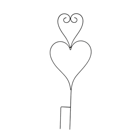 Growing frame with hearts in black steel