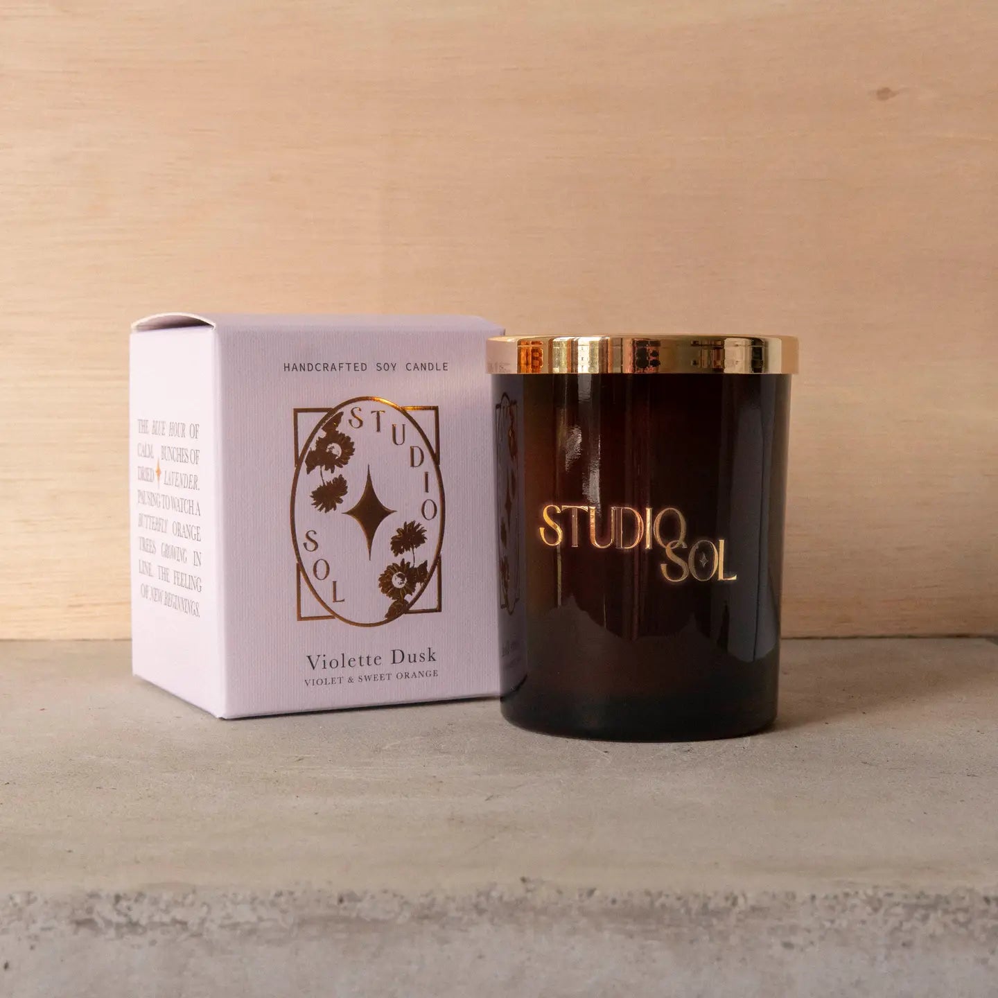 Violette Dusk Candle - Violette and Sweet Orange